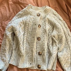 Button Front Cardigan, Gray